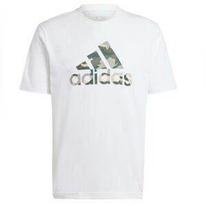 Adidas White Tee with Camo Logo